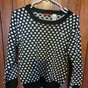 Womens polka dot sweater,guess,size S,black and white